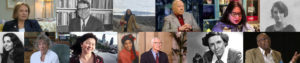 A selection of interviewees in the Connected Histories of the BBC catalogue. Top Row from Left to Right: Joan Bakewell, Asa Briggs, Deborah George, John Tusa, Mamta Gupta, Olive Bottle / Bottom Row from Left to Right: Julia Zapata, Esther Rantzen, Venera Koichieva, Suluma Kassim , John Birt, Olive Shapley, Mike Phillips