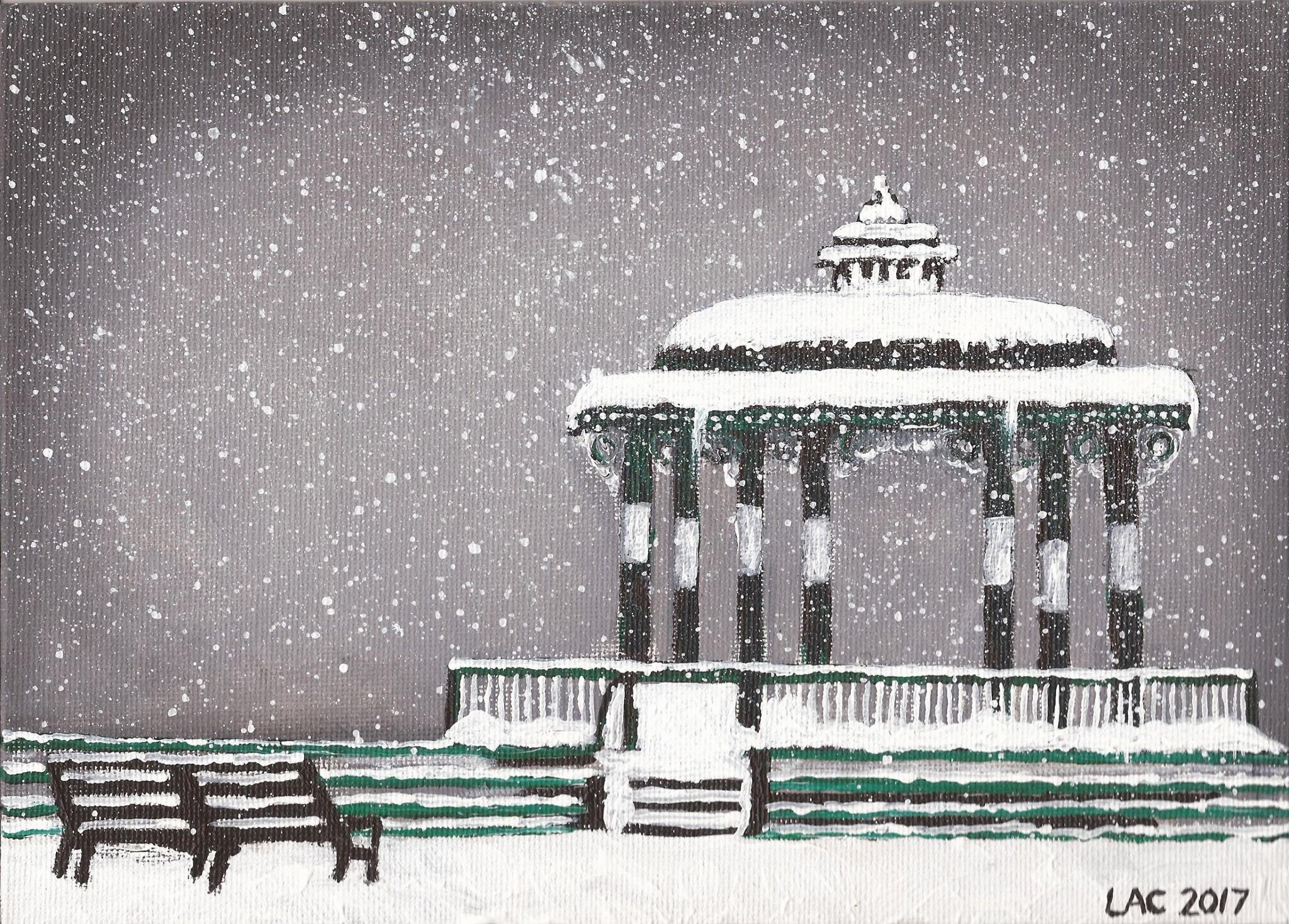 Painting of bandstand by Lindsay Crook