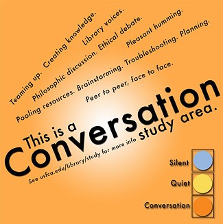 Conversation study area poster