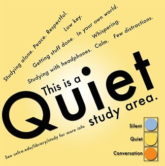 Quiet study area poster