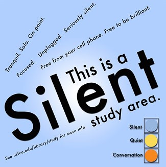 Silent study area poster