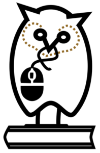 #1Lib1Ref logo of an owl