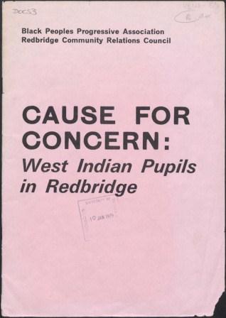 Cause for Concern - West Indian Pupils in Redbridge_page1_image1