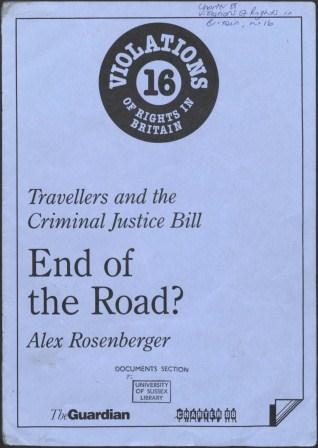 End of the road - Travellers and the Criminal Justic Bill_page1_image1