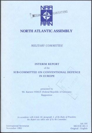Interim Report of the Sub-Committee on Conventional Defence in Europe_page1_image1
