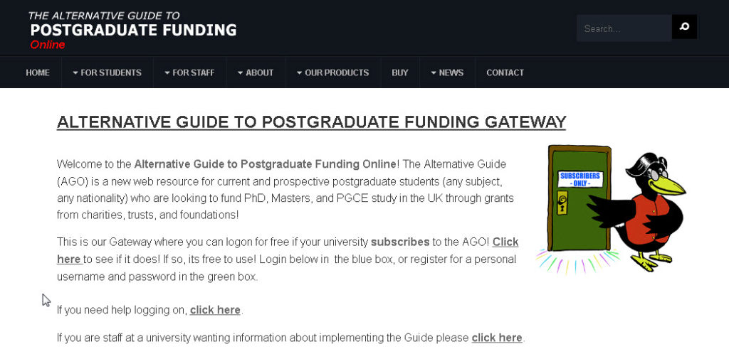 Alternative Guide to Postgraduate Funding