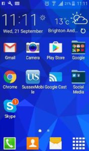 Screenshot of apps on phone 