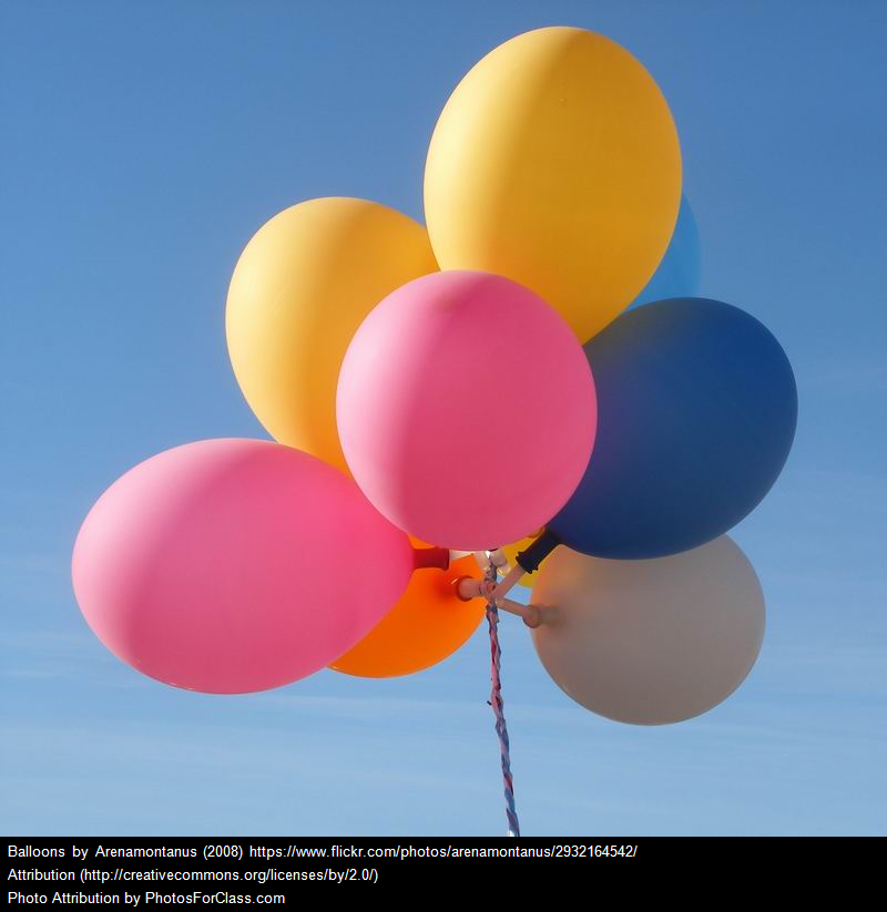 An image of balloons with embedded attribution (apps)