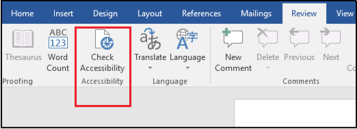 Check Accessibility in Office