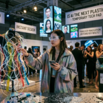 AI generated image of A girl looking at wires