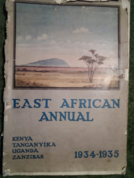 The front cover of East African Annual 1934-1935