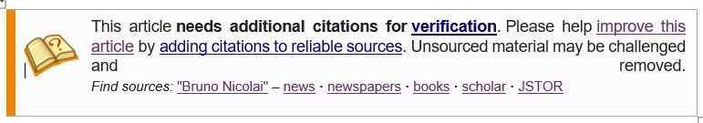 Screenshot from Wikipedia showing that the article needs additional citations for verification