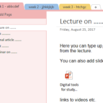 example OneNote organisation