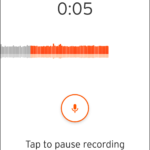 Recording on a phone with the SoundCloud app.