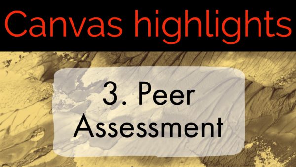 Canvas Highlights 3. Peer Assessment - Educational Enhancement