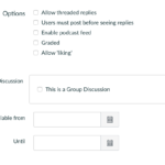 Canvas Discussion Options