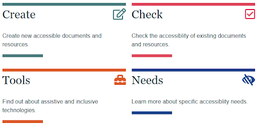 Screenshot of the Digital Accessibility webpage﻿ http://www.sussex.ac.uk/tel/accessibility