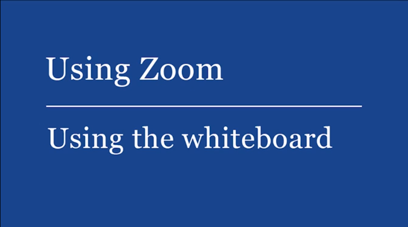 See how to use a whiteboard in Zoom